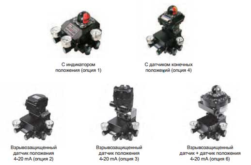 Поворотный электропневматический позиционер, Серия YT-1200R